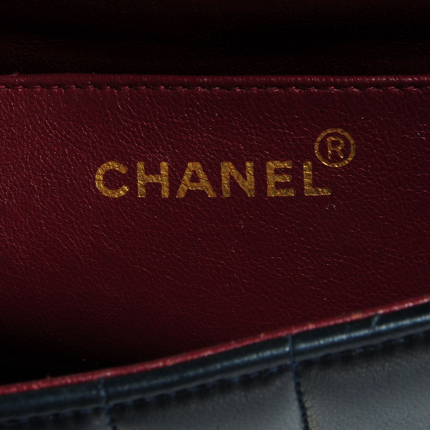 Chanel Lambskin Chevron Small Single Flap Navy Blue 8 of 10