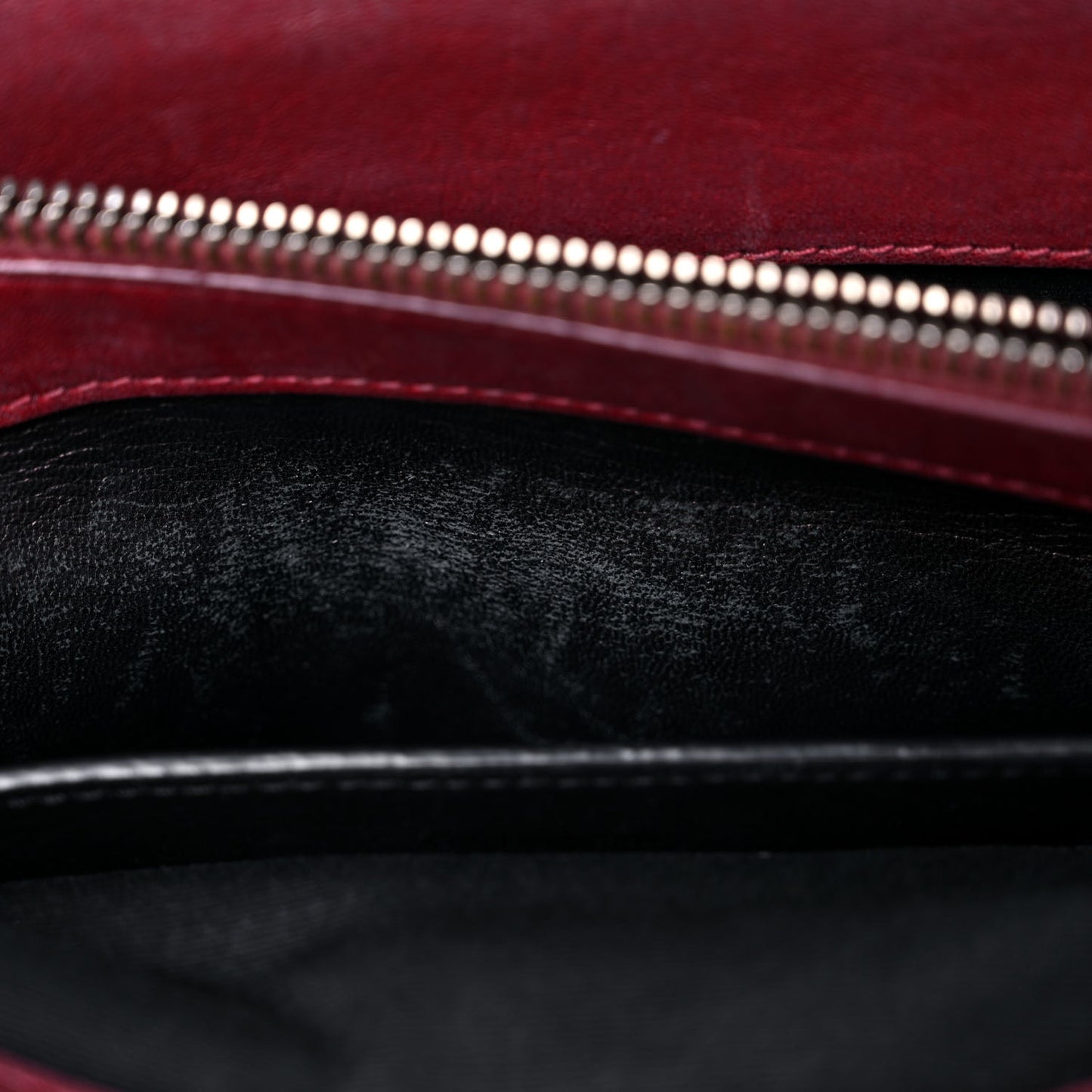 Sheepskin Matelasse Chevron Large College Monogram Satchel Oxblood