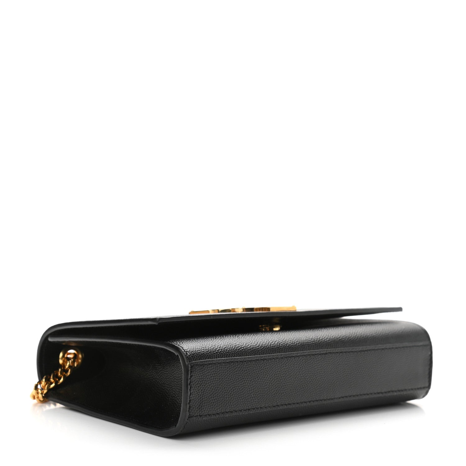 Saint Laurent Grain De Poudre Small Monogram Kate Satchel Black 3 of 11