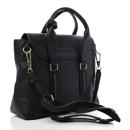3.1 Phillip Lim Textured Calfskin Medium Pashli Satchel Black 3 of 9