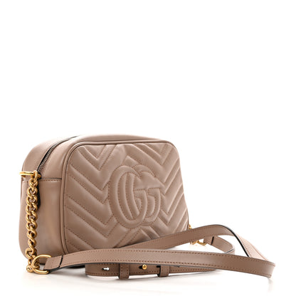 Gucci Calfskin Matelasse Small GG Marmont Chain Shoulder Bag Porcelain Rose 3 of 11