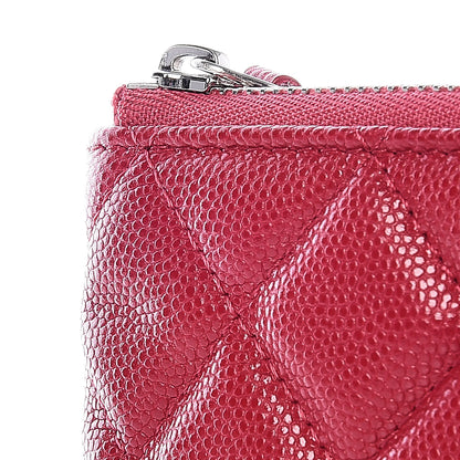 Chanel Caviar Quilted Small Cosmetic Case Dark Red 8 of 8