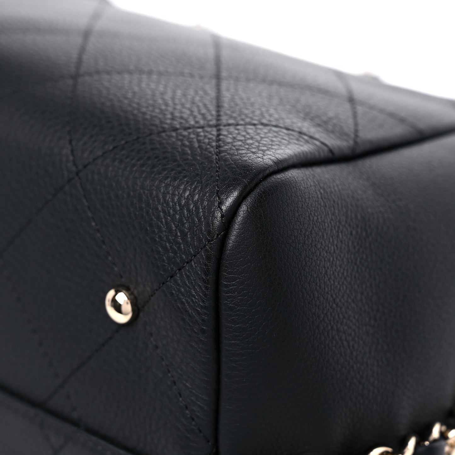 Bullskin Stitched Large Shopping Bag Black