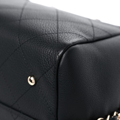 Chanel Bullskin Stitched Large Shopping Bag Black 9 of 13