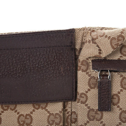 Gucci GG Monogram Double Pocket Belt Bag Dark Brown 10 of 11