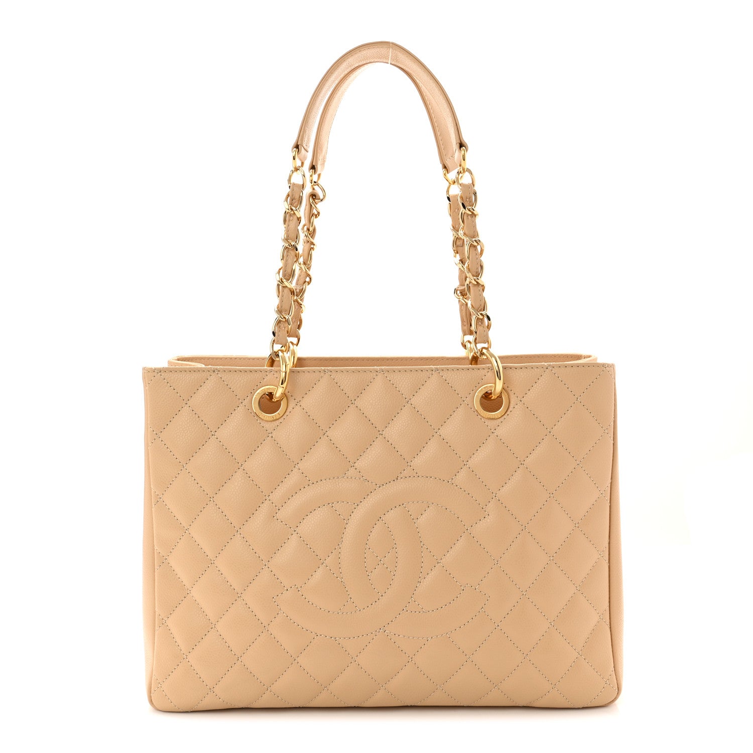 Chanel Caviar Quilted Grand Shopping Tote GST Beige Clair 1 of 10