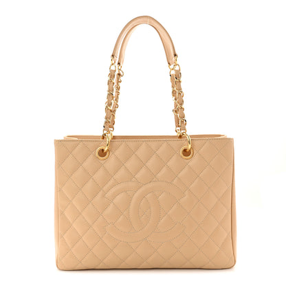 Chanel Caviar Quilted Grand Shopping Tote GST Beige Clair 1 of 10
