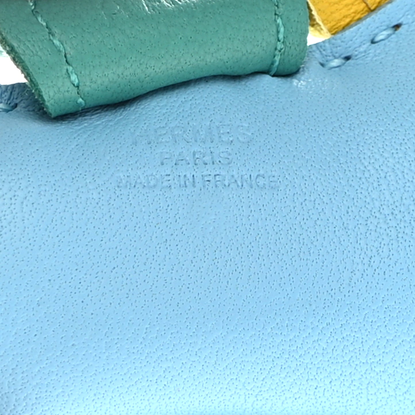 Milo Lambskin Grigri Rodeo Horse Bag Charm PM Celeste Jaune De Naples Vert Verone
