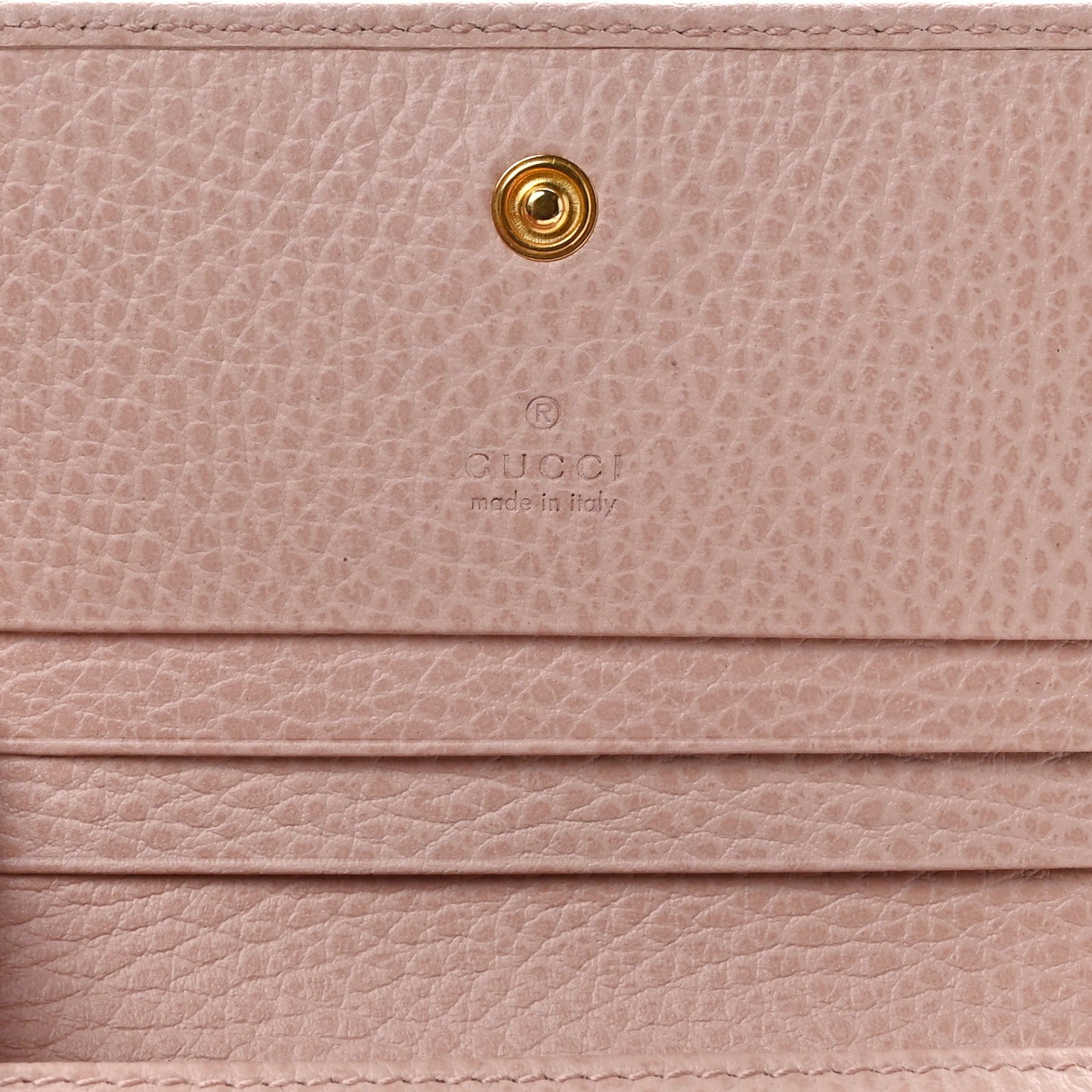 Dollar Calfskin GG Marmont Card Case Perfect Pink