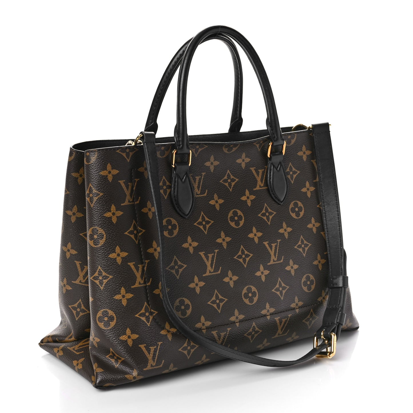 Monogram Flower Tote Black