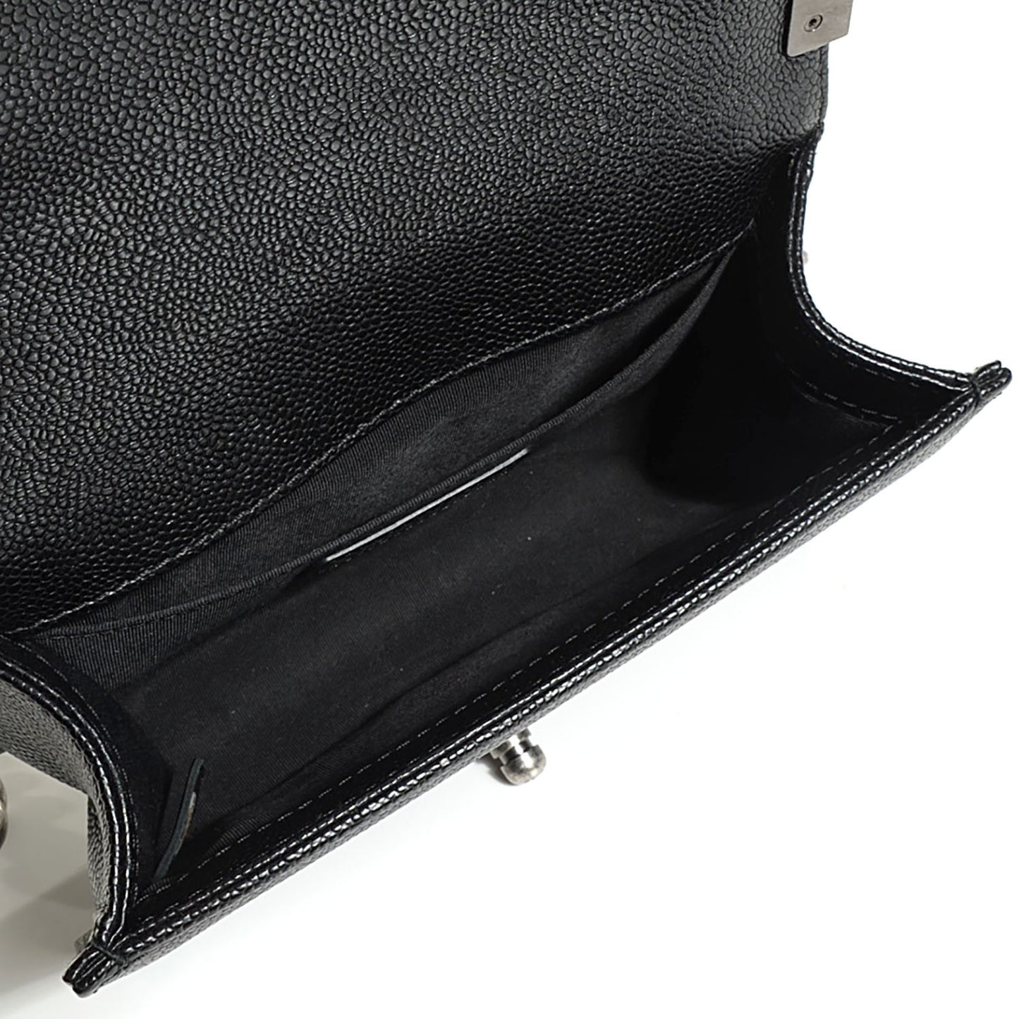 Caviar Quilted Small Boy Flap Black