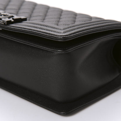 Chanel Caviar Quilted Medium Boy Flap So Black 7 of 11
