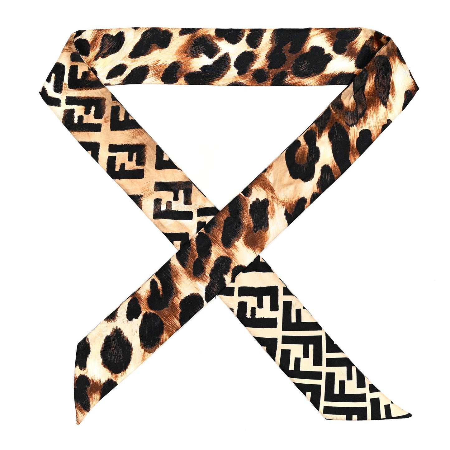 Silk Leopard Printed Wrappy Bandeau Multicolor