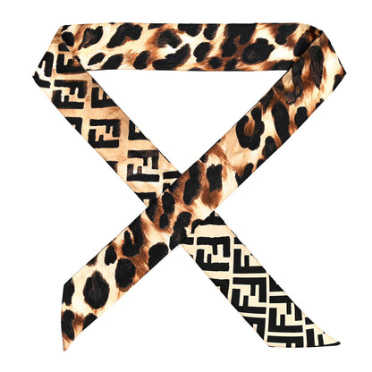 Fendi Silk Leopard Printed Wrappy Bandeau Multicolor 1 of 3