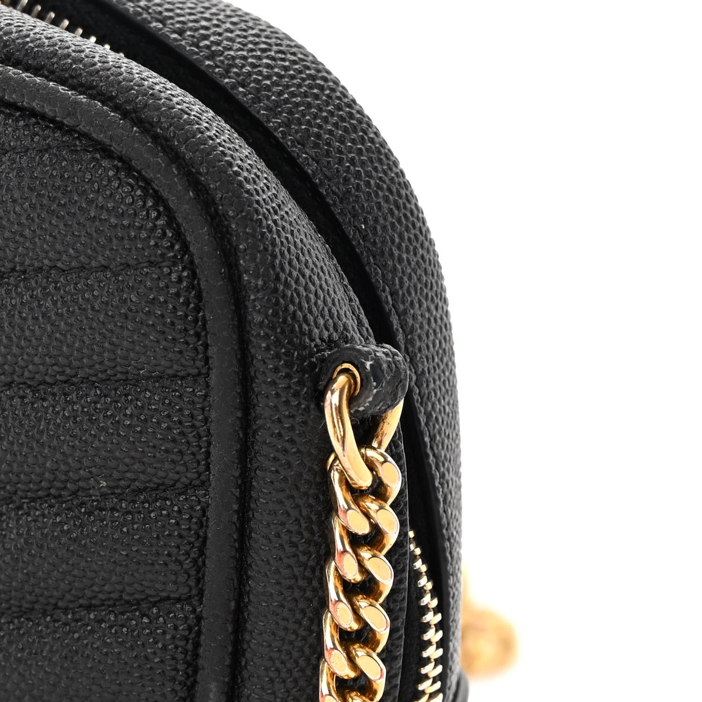 Grain De Poudre Matelasse Monogram Mini Lou Camera Bag Black