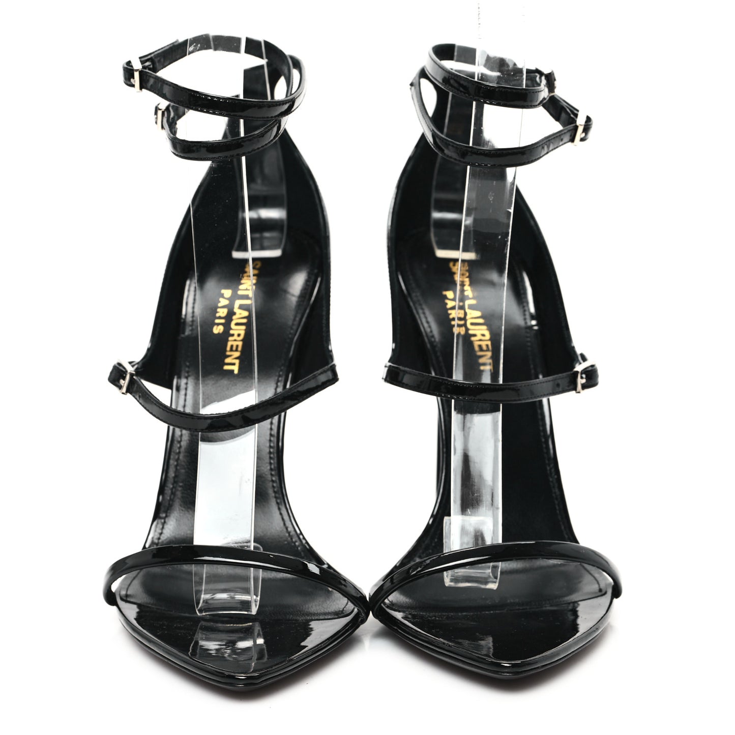 Patent Calfskin Dita 110 Sandals 38 Black