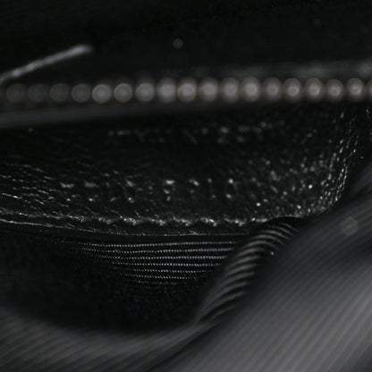 Saint Laurent Grain De Poudre Textured Mixed Matelasse Triquilt Medium Monogram Monochrome Satchel Black 7 of 13