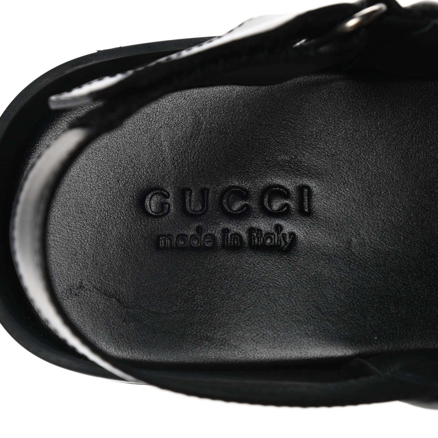 Gucci Nylon Cirano Lux Stripe Mens Cleat Sole Slingback Sandals 9 Ecru Poppy Black 6 of 9