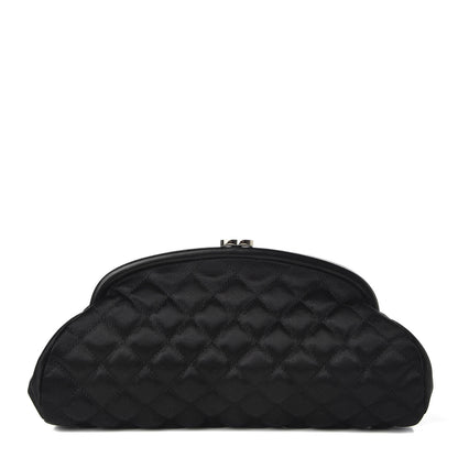 Chanel Satin Quilted Timeless Clutch Black 1 of 8