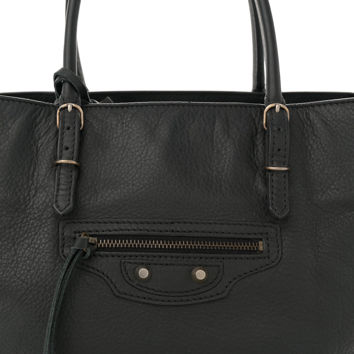 Veau Souple Mini Papier Tote Black