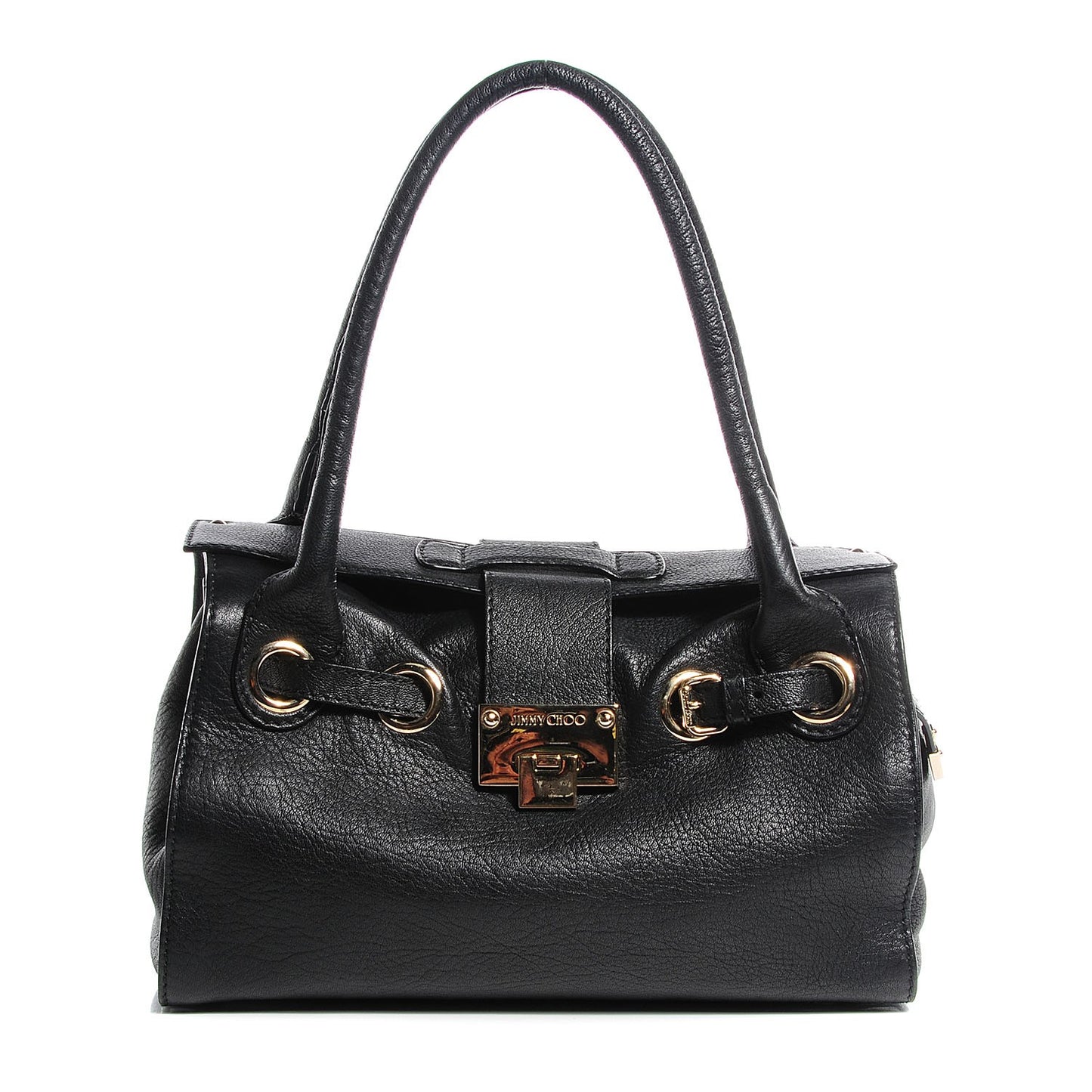 Grainy Calf Ross Satchel Black