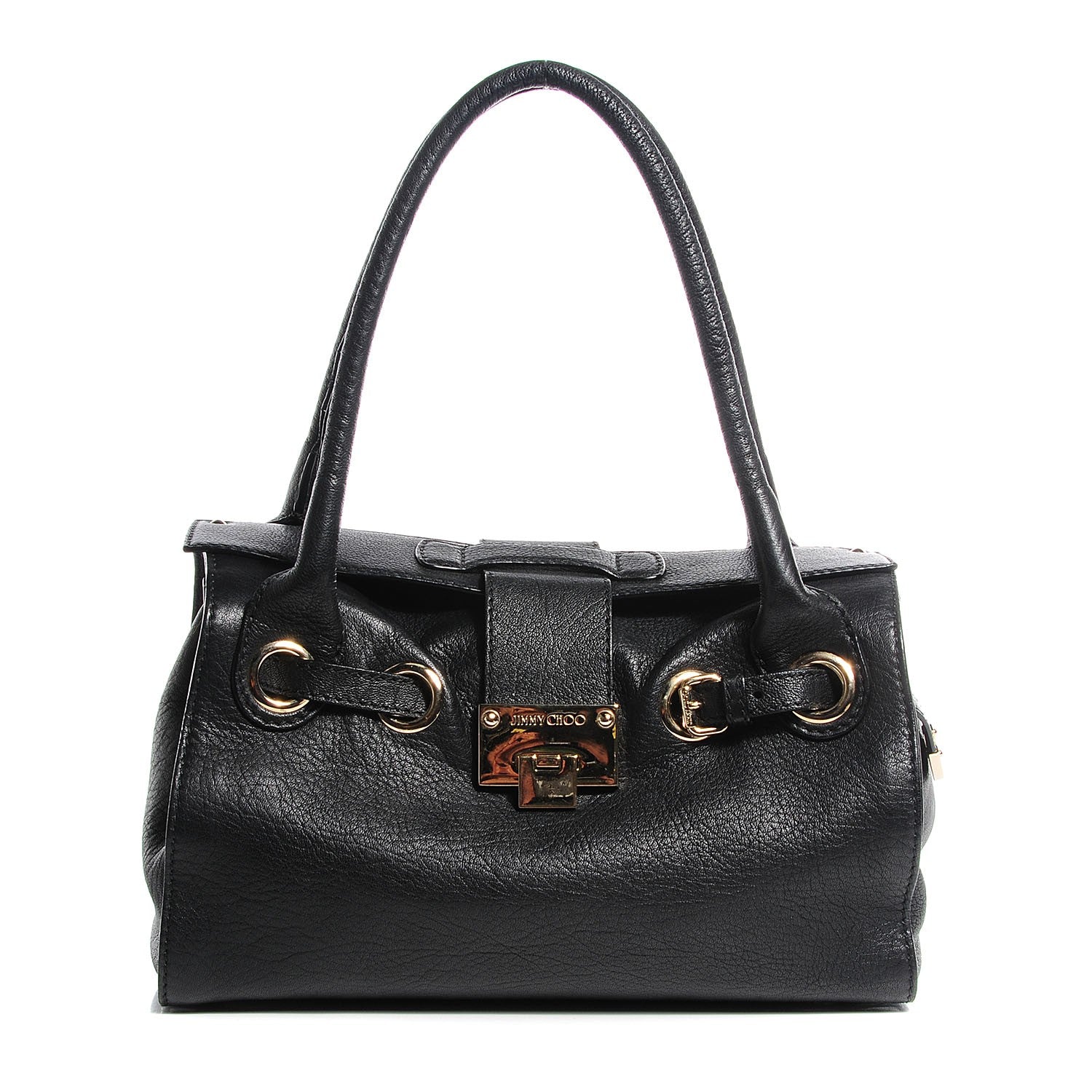 Jimmy Choo Grainy Calf Ross Satchel Black 1 of 6