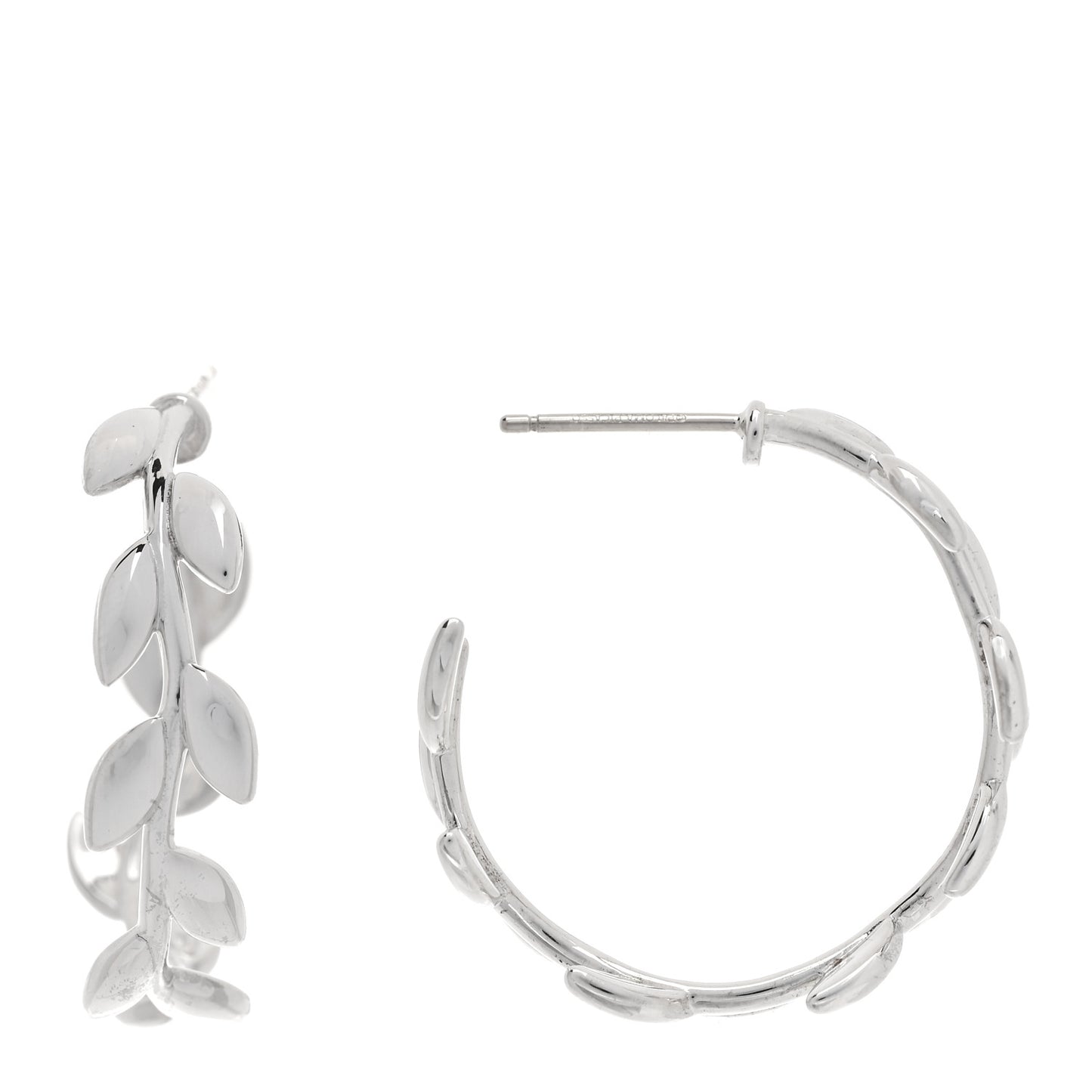 Sterling Silver Paloma Picasso Olive Leaf Hoop Earrings
