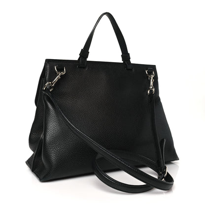 Gucci Cellarius Calfskin Medium Bamboo Daily Top Handle Bag Black 3 of 10