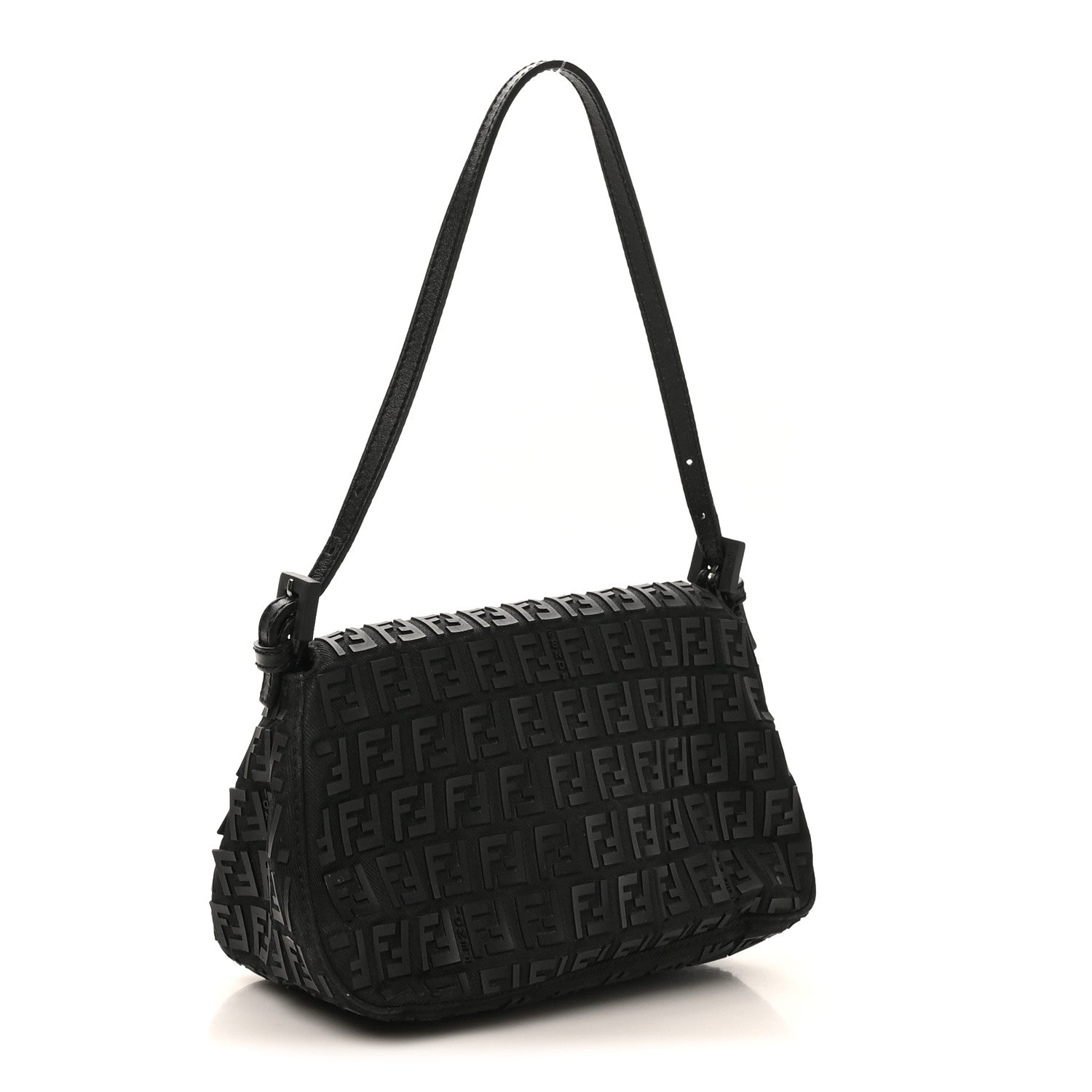 Fendi Zucchino Embellished Mini Mama Baguette Black 1818159