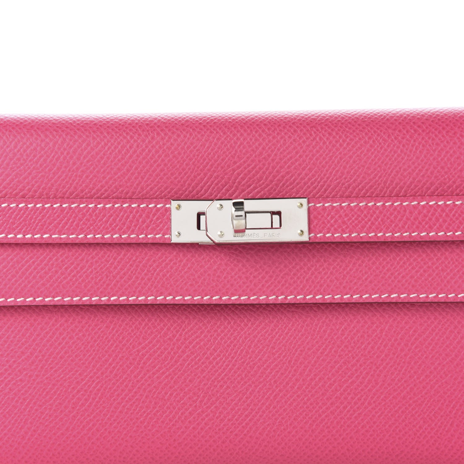 Hermes Epsom Kelly Tri-Fold Wallet Rose Tyrien 9 of 9