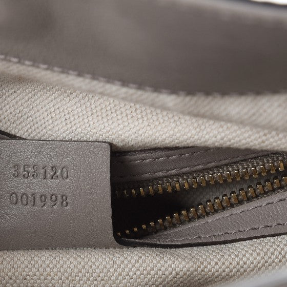 Gucci Guccissima Medium Bree Foldover Tote Storm Grey 8 of 11