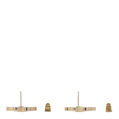 Chanel Pearl CC Stud Earrings Gold 3 of 3