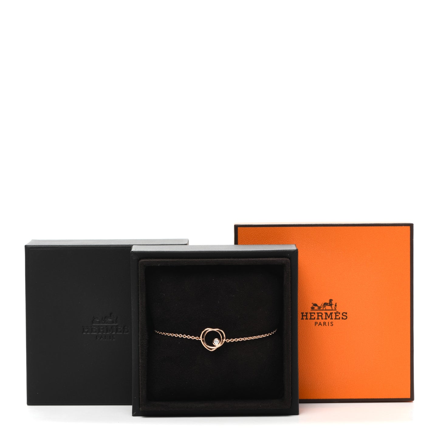 18K Rose Gold Diamond TPM Vertige Coeur Bracelet SH