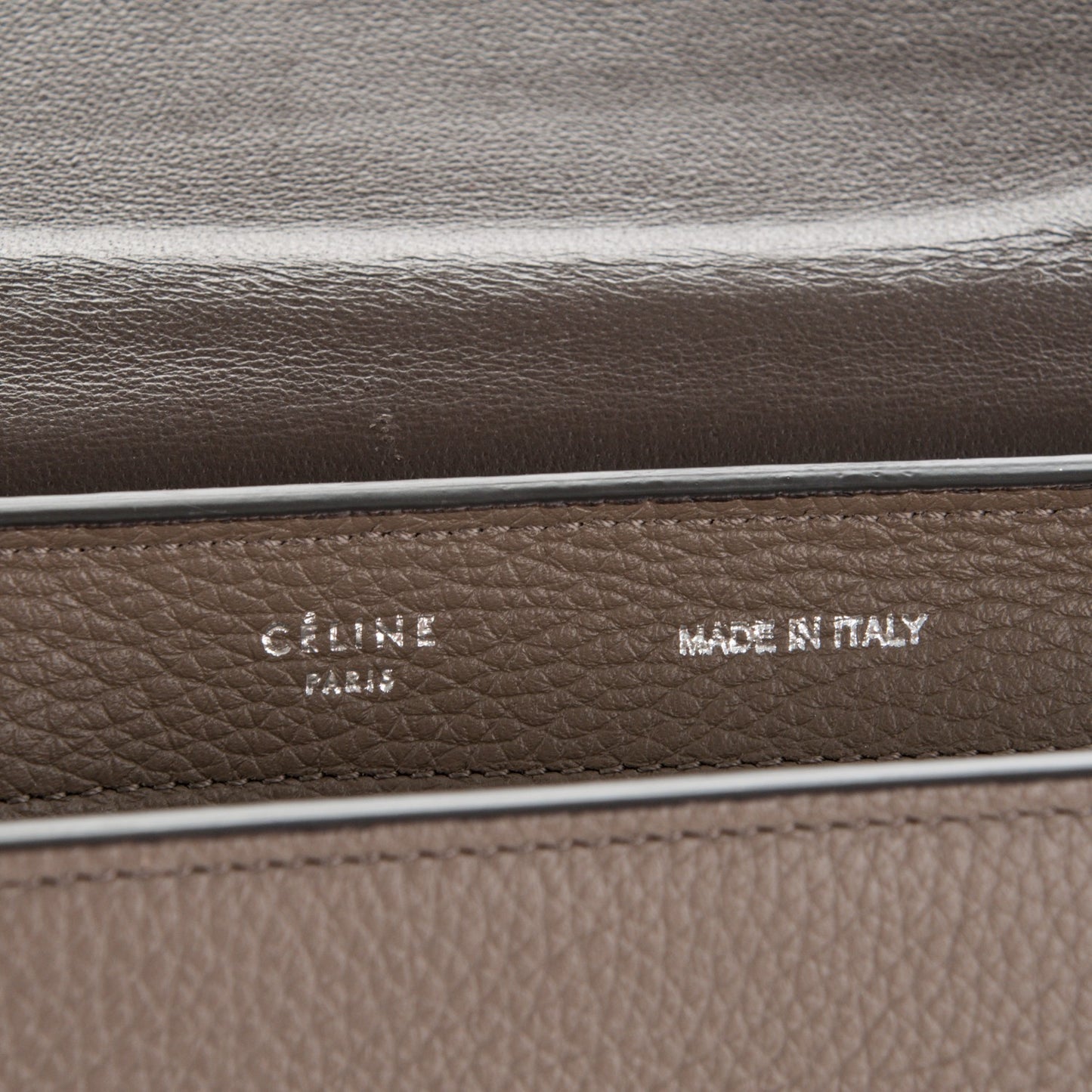 Drummed Calfskin Suede Small Trapeze Dune