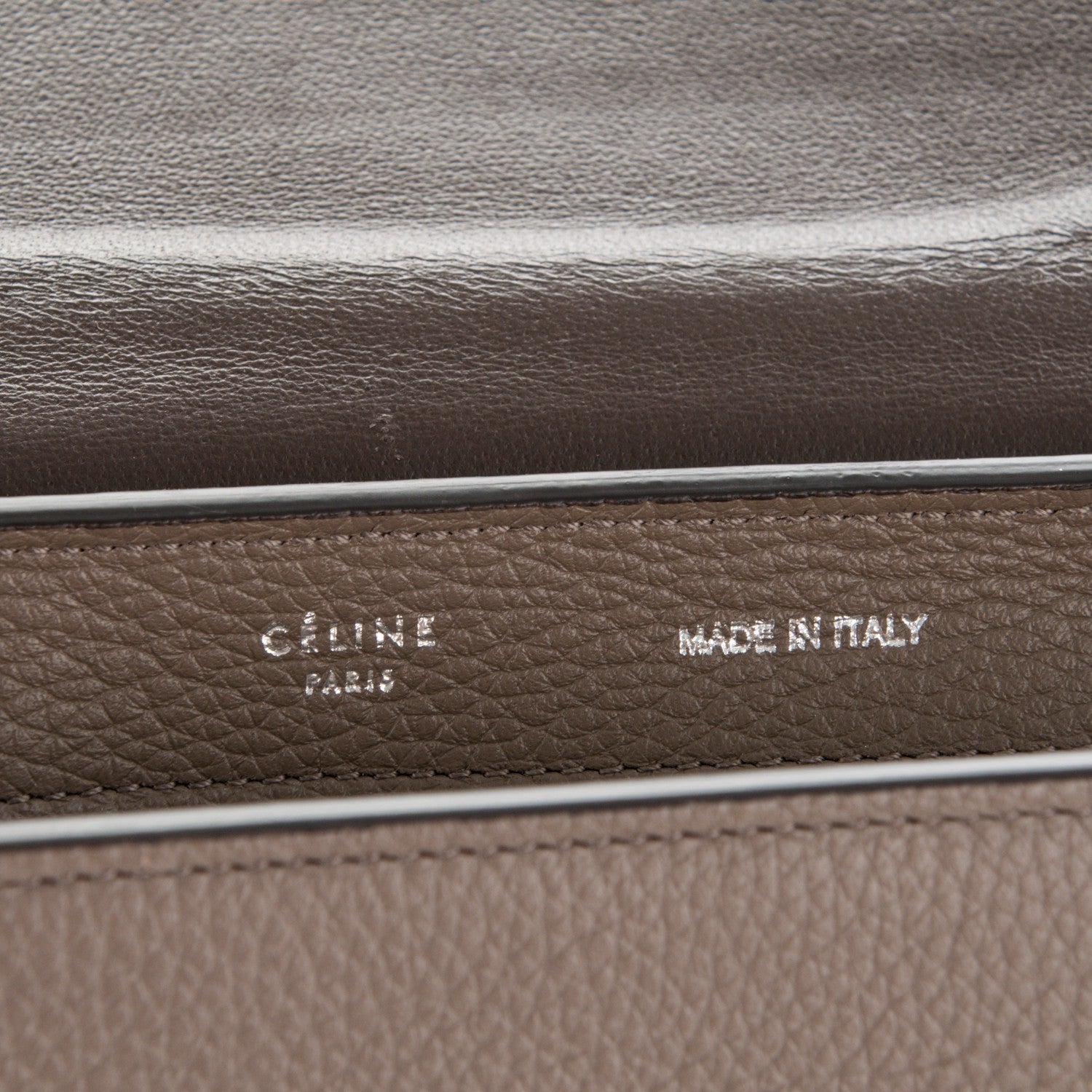 Celine Drummed Calfskin Suede Small Trapeze Dune 7 of 8