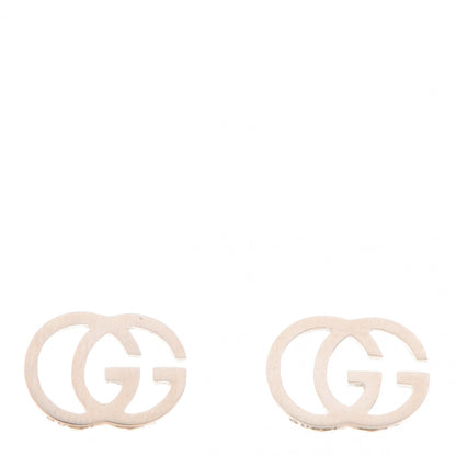 Gucci 18K White Gold GG Tissue Stud Earrings 1 of 7