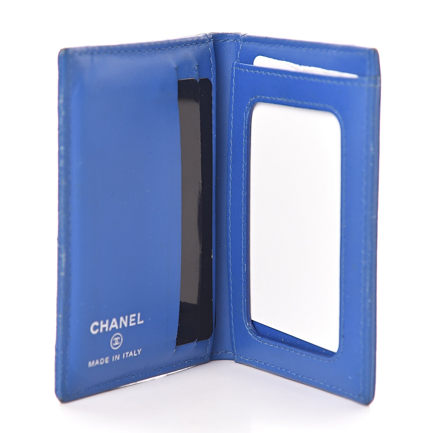 Chanel Caviar Quilted Card Holder Wallet Blue 5 of 14