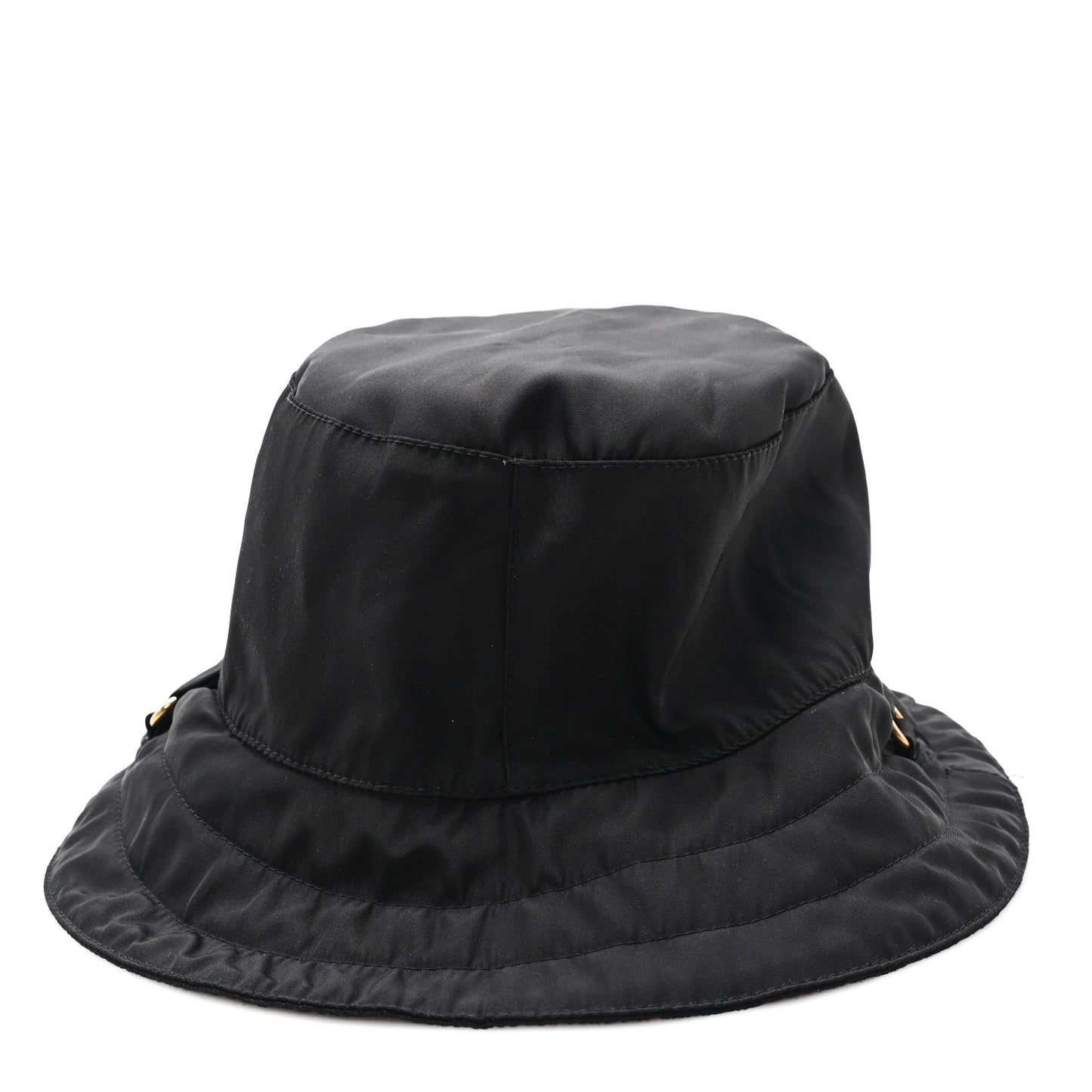 Canvas Monogram Reversible Bucket Hat Black
