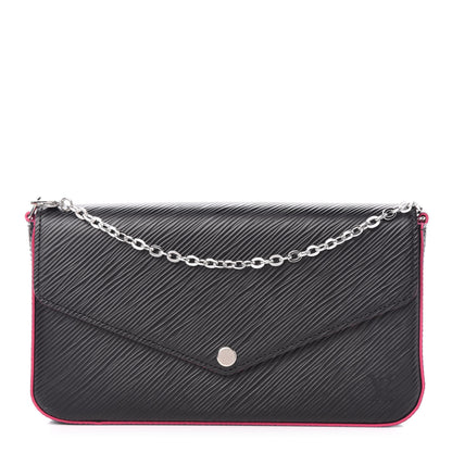 Louis Vuitton Epi Pochette Felicie Black Hot Pink 1 of 15