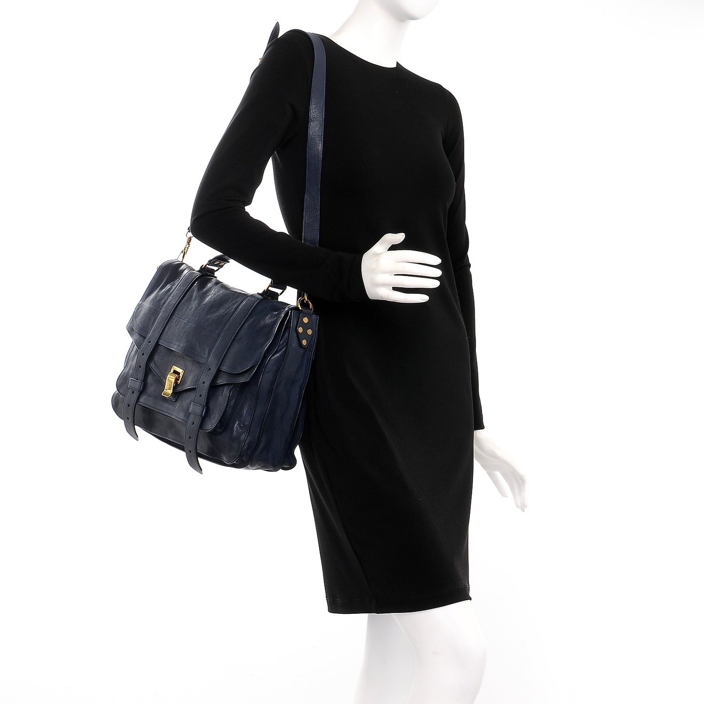 Lambskin Large PS1 Satchel Midnight