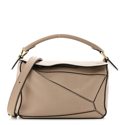 Loewe Grained Calfskin Small Puzzle Bag Sand 1 of 9