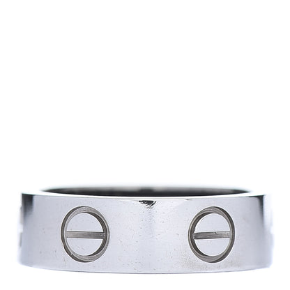 Cartier 18K White Gold 5.5mm LOVE Ring 50 5.25 3 of 5