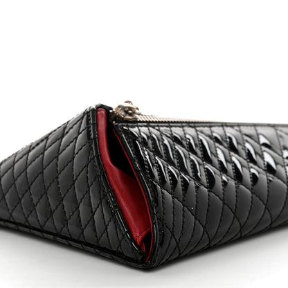 Chanel Patent Geometric Quilted Large Kaleidoscope Clutch Black 9 of 9