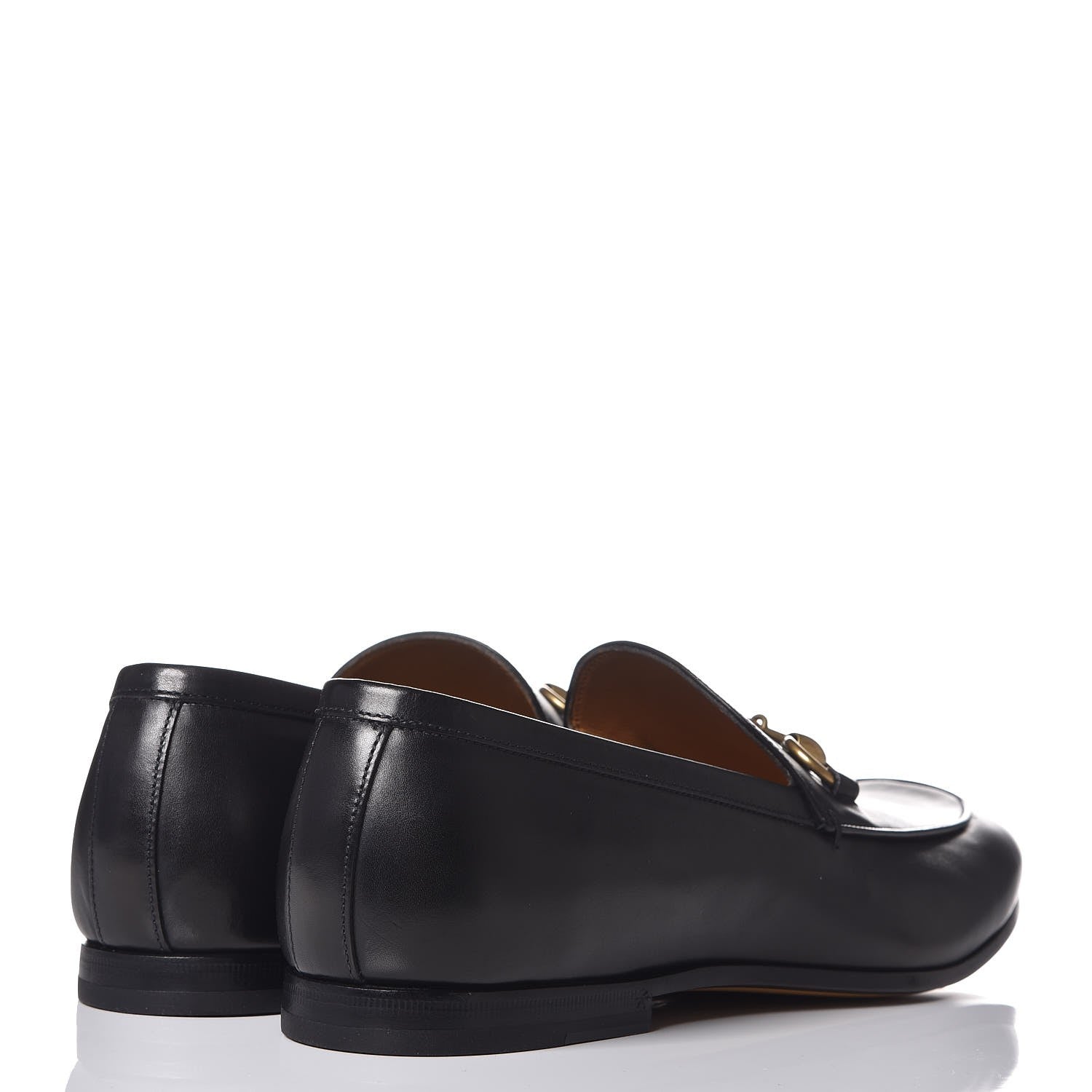 Gucci Calfskin Horsebit Mens Jordaan Loafers 7 Black 4 of 9