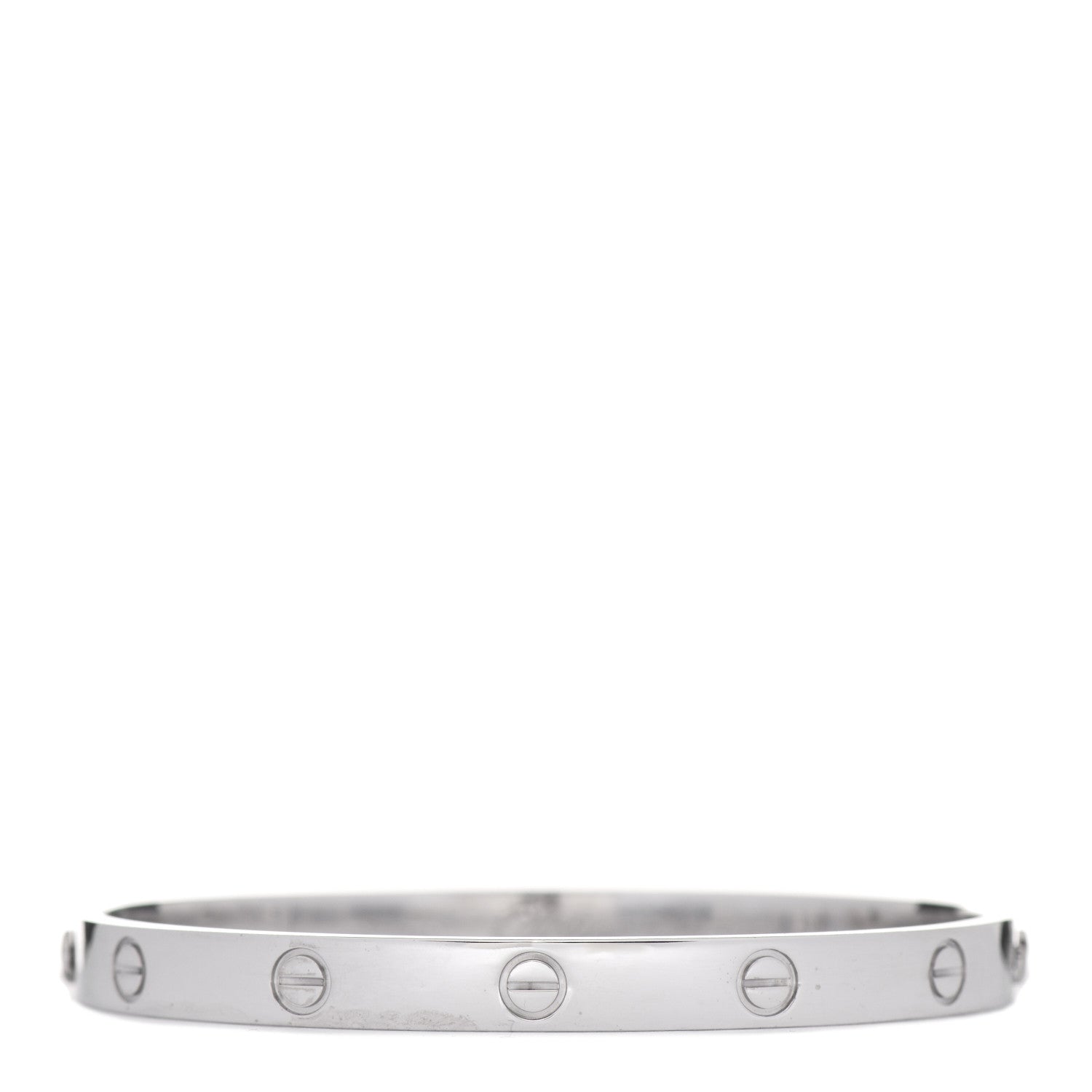 Cartier 18K White Gold LOVE Bracelet 19 1 of 8