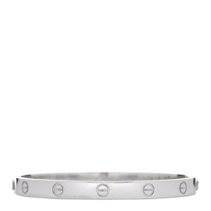 Cartier 18K White Gold LOVE Bracelet 19 1 of 8