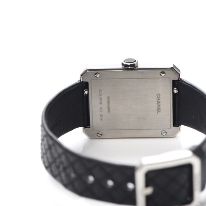 Chanel Stainless Steel Calfskin 26mm Boy-Friend Quilt Quartz Watch Black 4 of 5