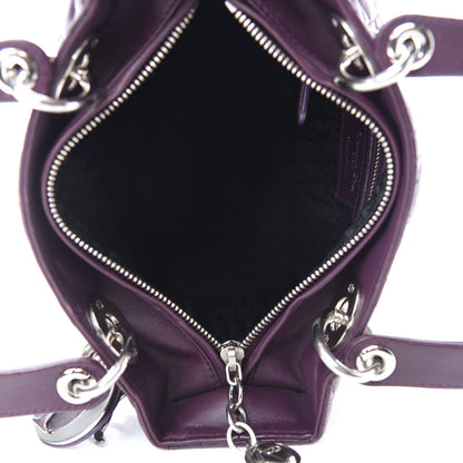 Christian Dior Lambskin Cannage Medium Lady Dior Purple 5 of 11