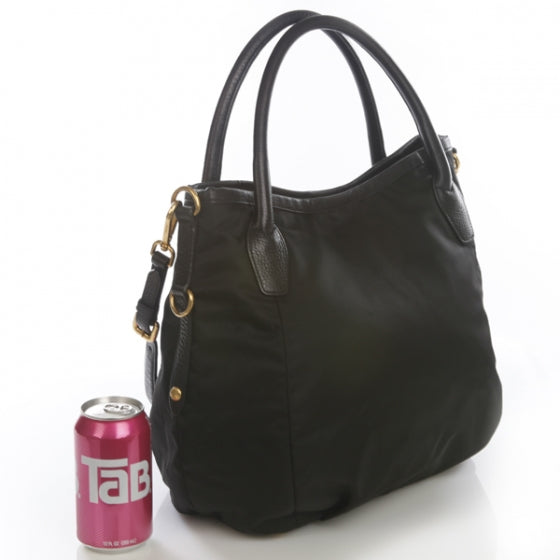 Tessuto Vitello Leather Tote Black