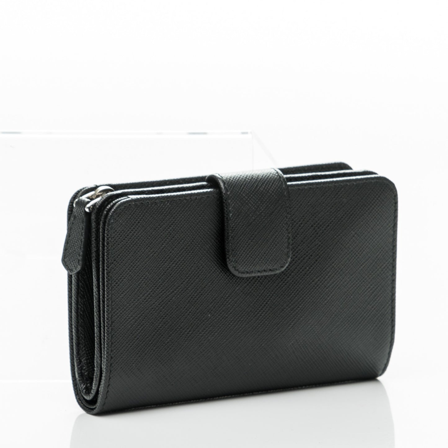 Saffiano Compact Wallet Nero Black